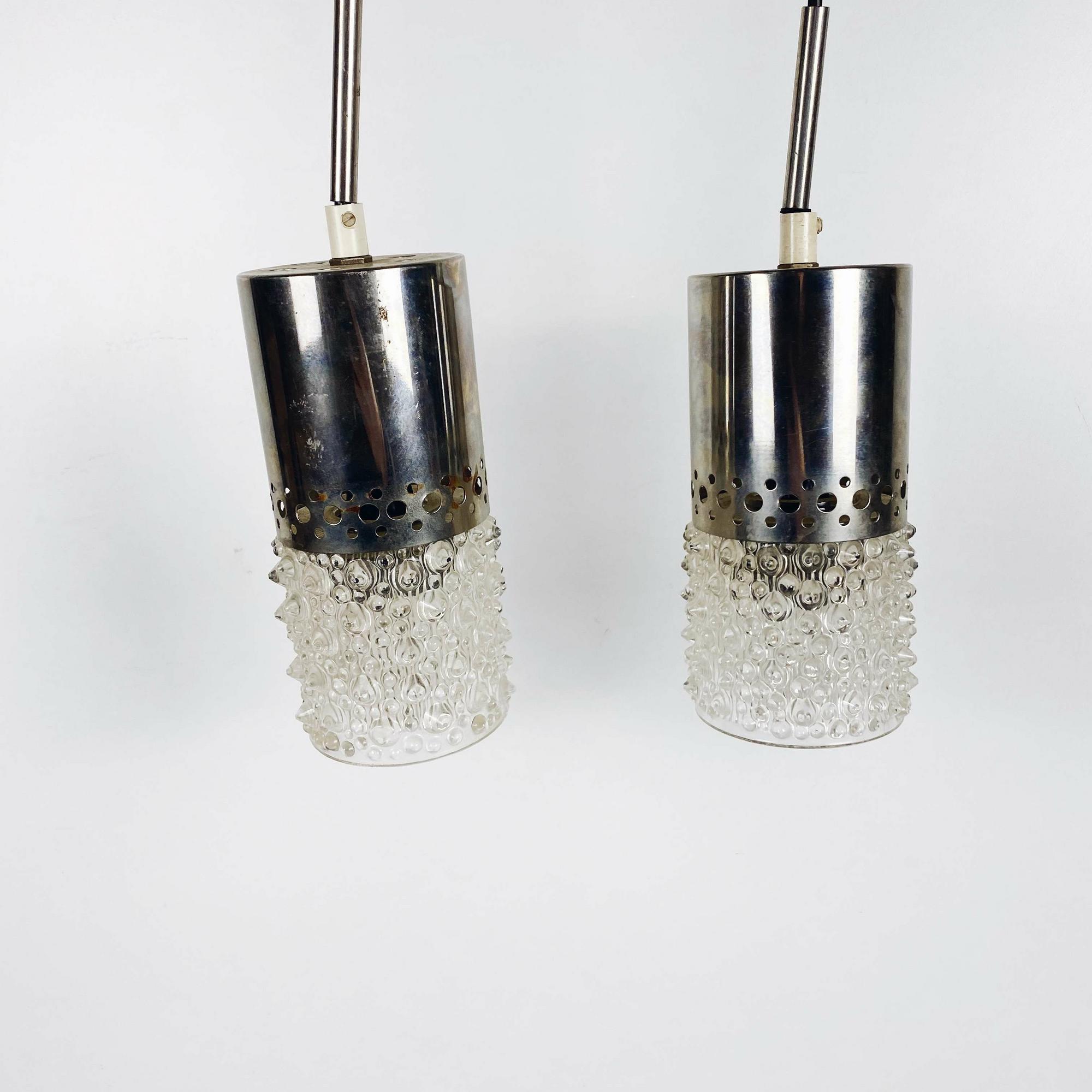 Підвісний світильник малий скло/метал LS-036