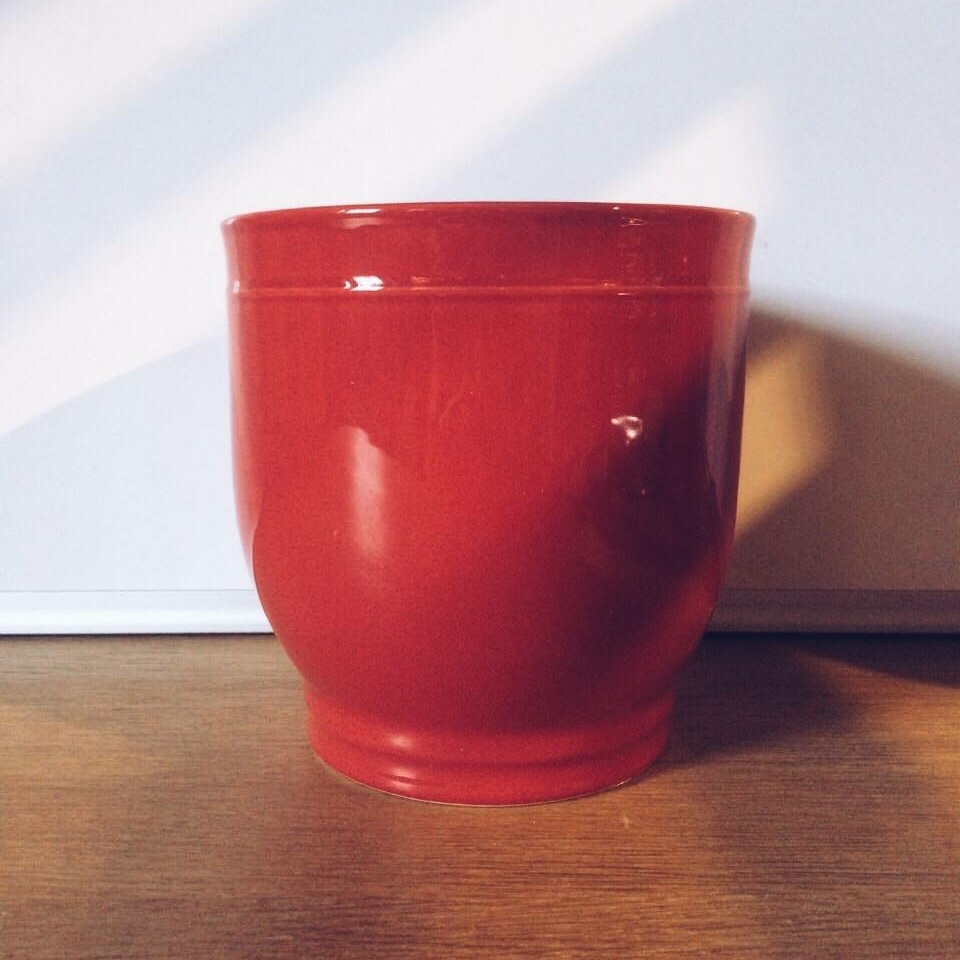 Кашпо червоне кераміка