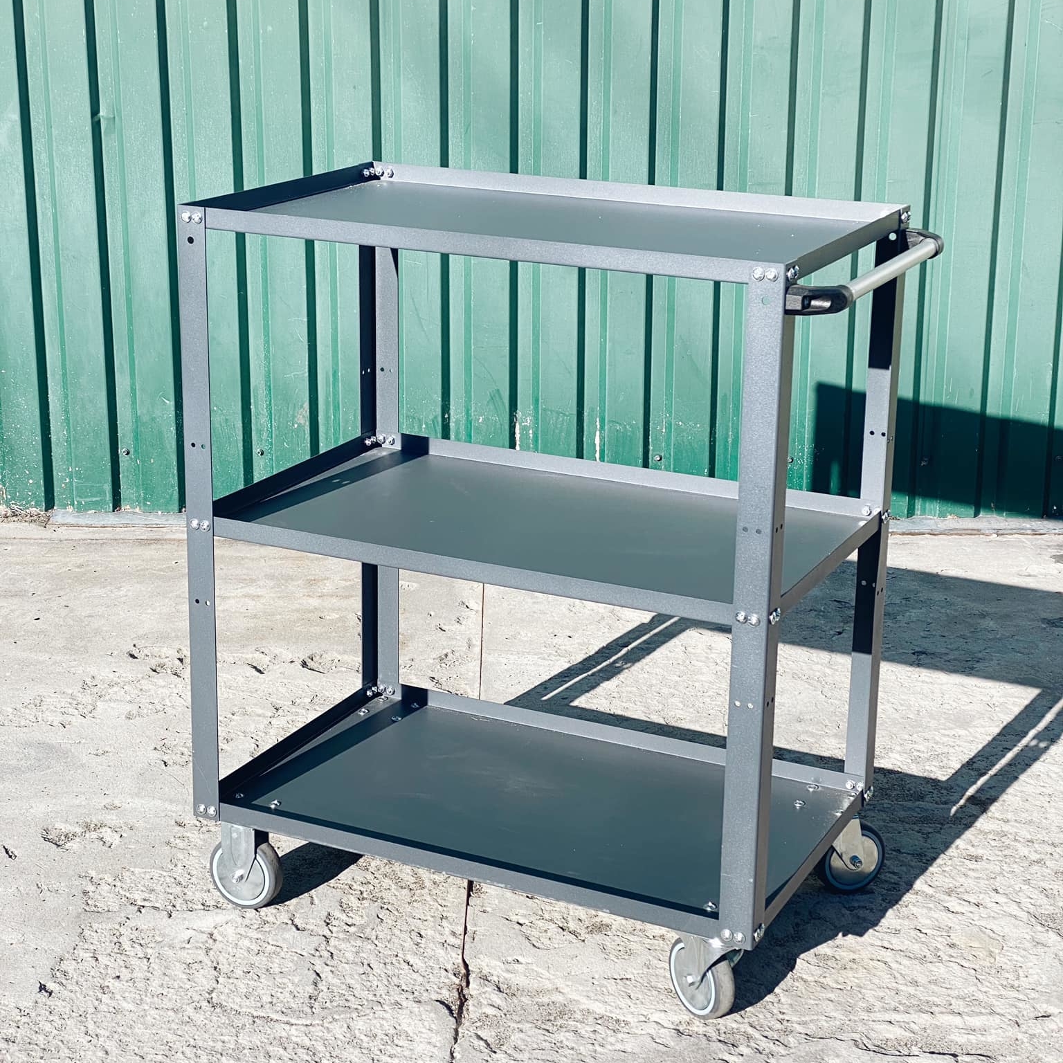 Стелаж-візок для інструментів сірий метал 3 полиці SR-062