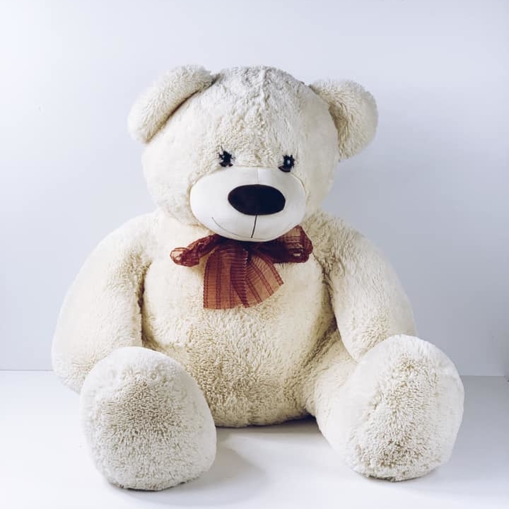 М'яка іграшка Ведмідь великий штучне хутро вершки