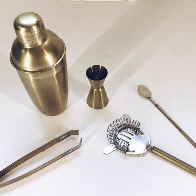 Шейкер та аксесуари для приготування коктейлів золото BB-002