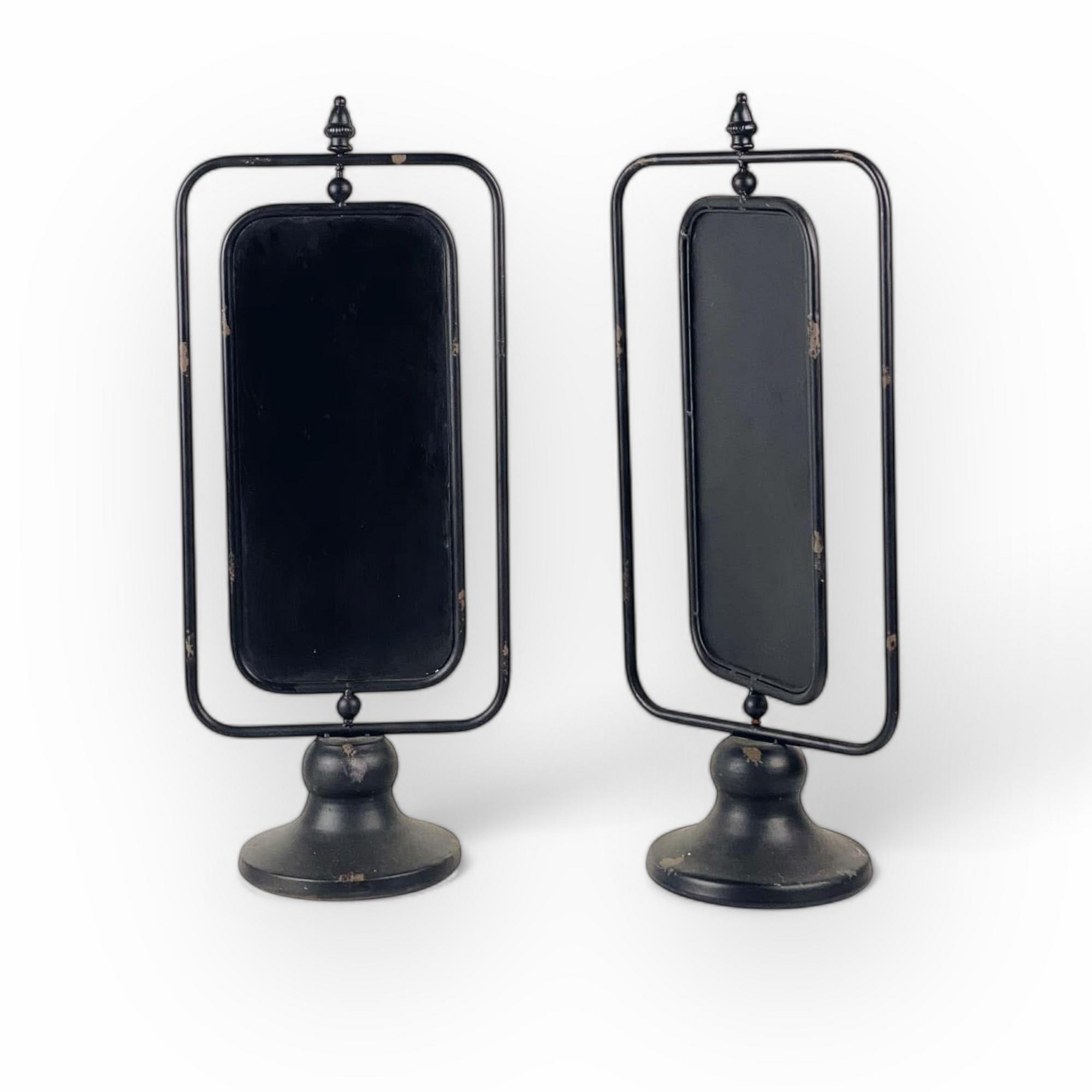 Табличка для меню велика метал чорний