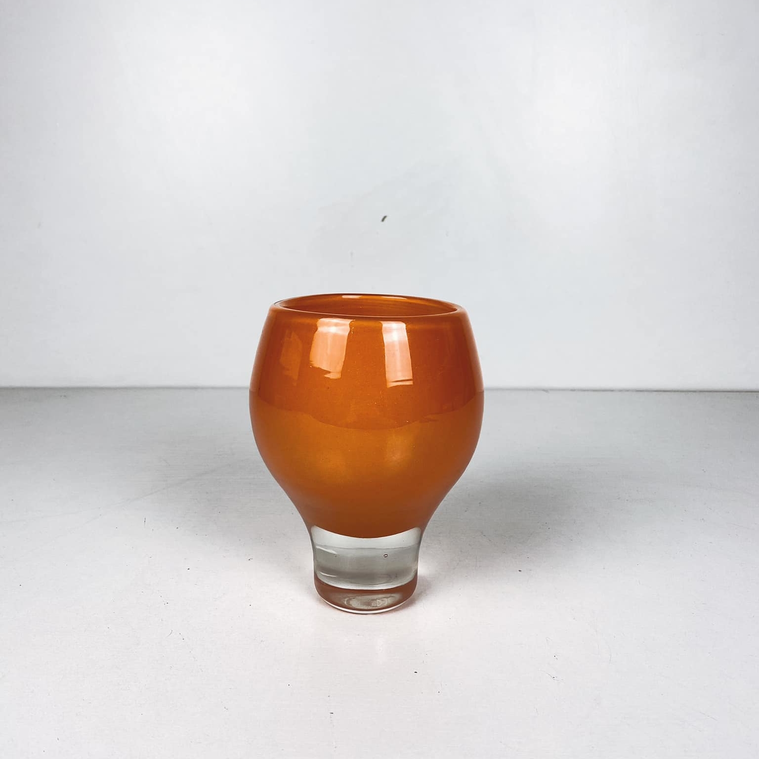 Ваза художнє скло оранж VA-367