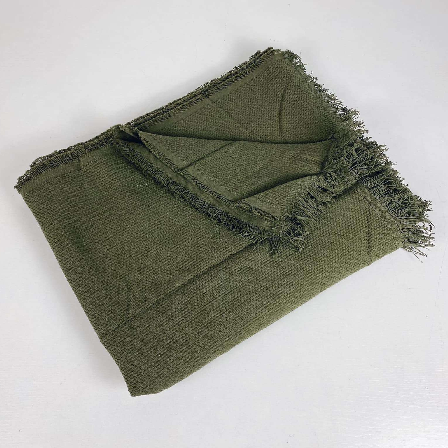 Плед тонкий темно-зелений WR-092