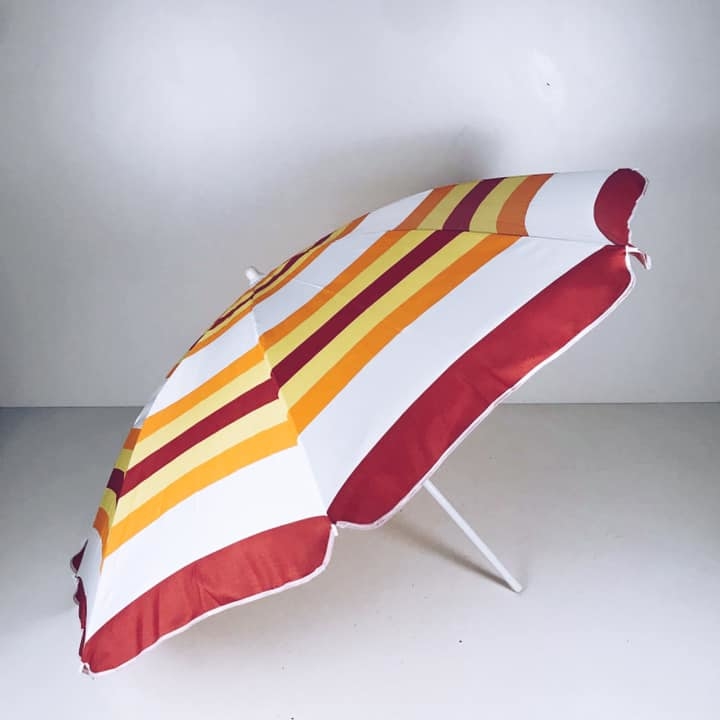 Парасоль від сонця чевроно-жовто-біла смужка UM-009