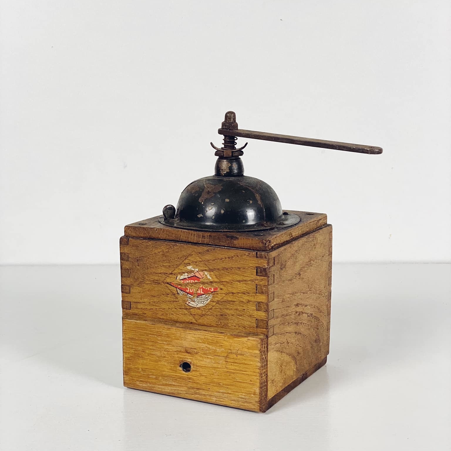 Млинок для кави дерево/метал вінтаж KD-038