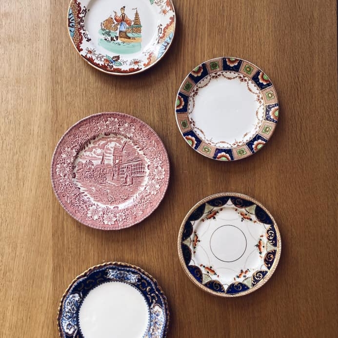 Тарілка Квіти 17,5-19,5 порцеляна вінтаж PP-013