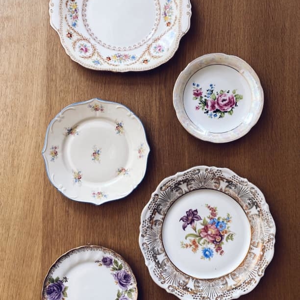 Тарілка Квіти 17-26 порцеляна вінтаж PP-016