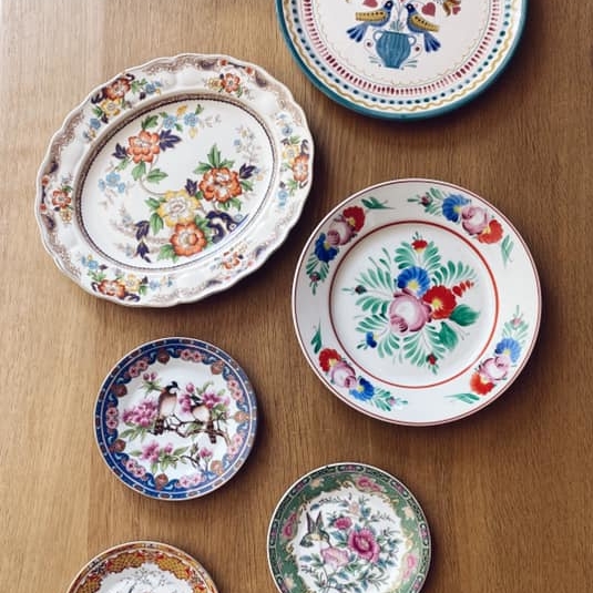 Тарілка Квіти 15-28 порцеляна вінтаж PP-019