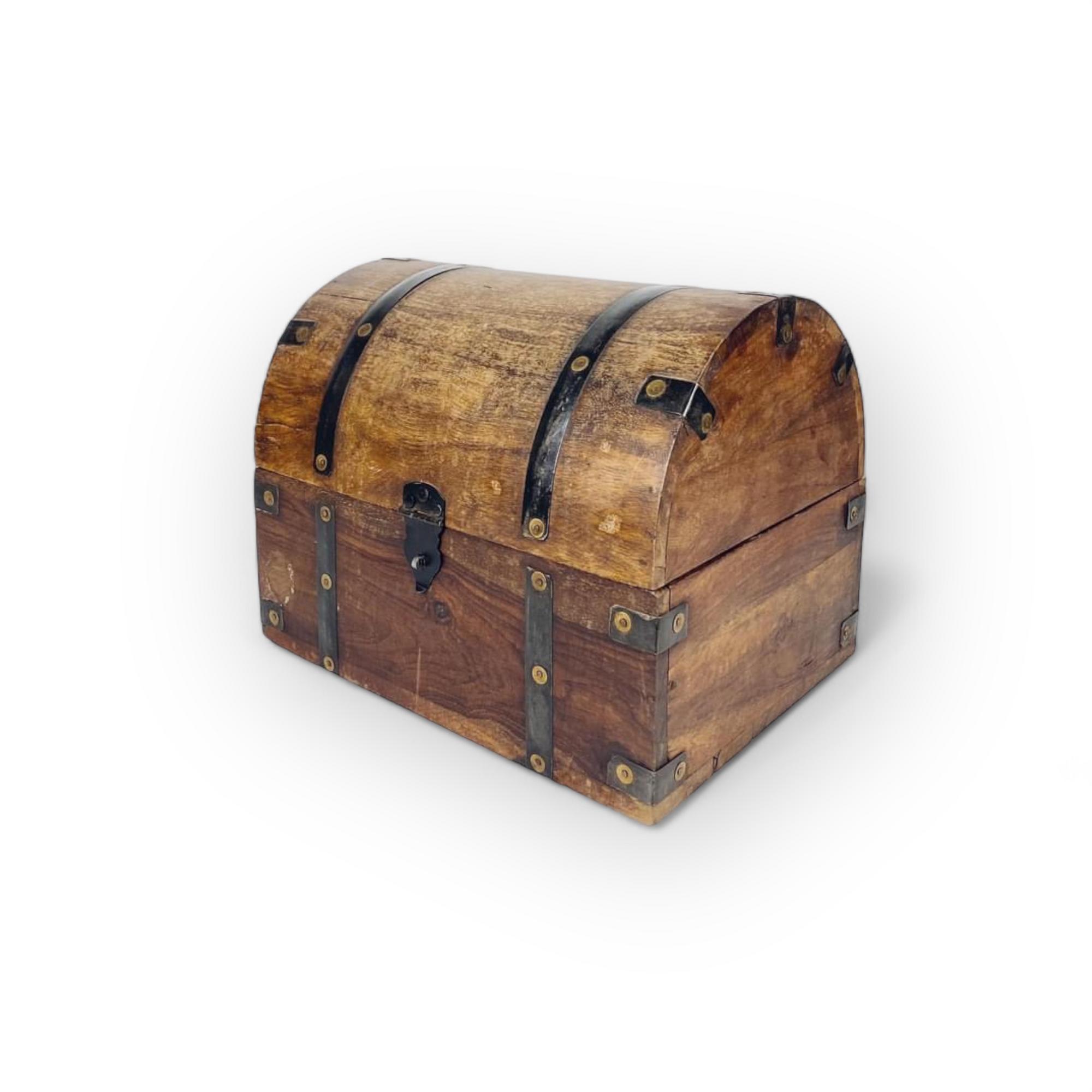 Скриня дерев'яна мала т-дерево/метал VL-092