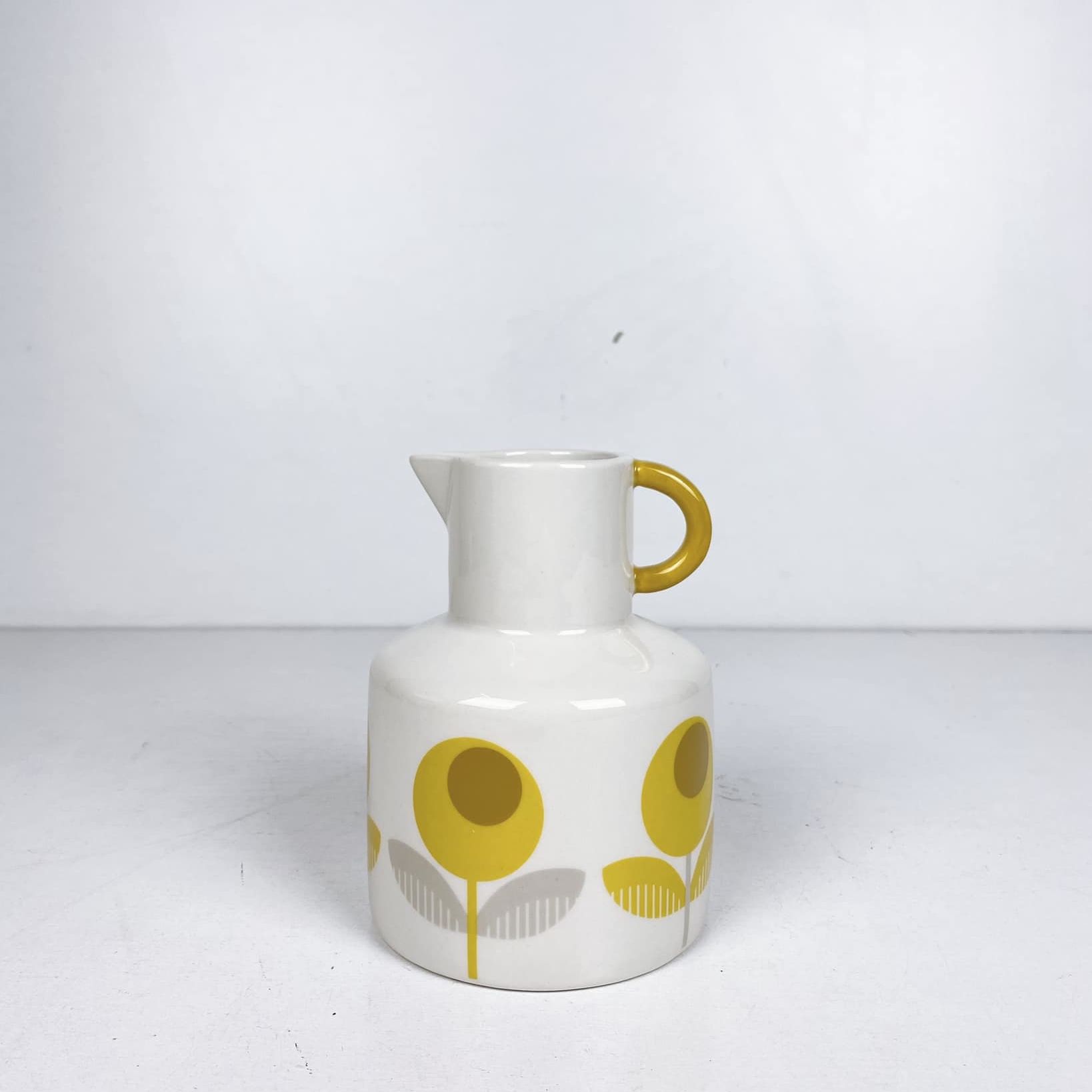 Глечик малий жовті квіти кераміка JU-073