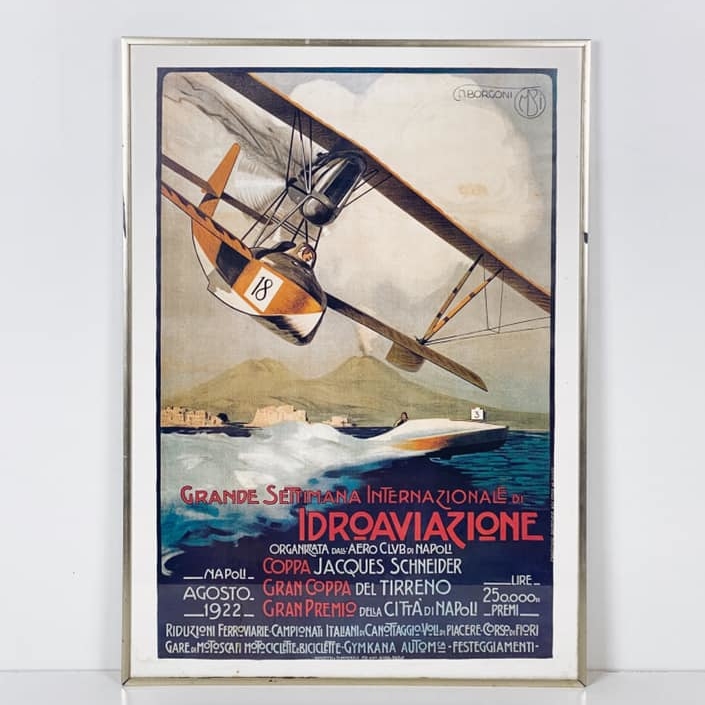 Афіша ретро з літаком в рамкі AR-573