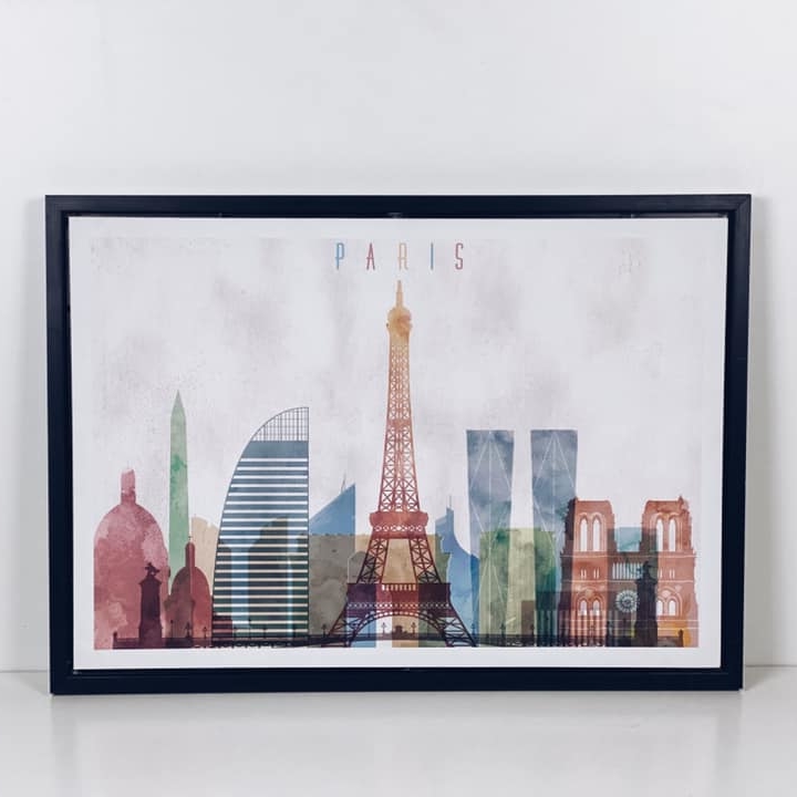 Постер графічний Paris у рамкі AR-570