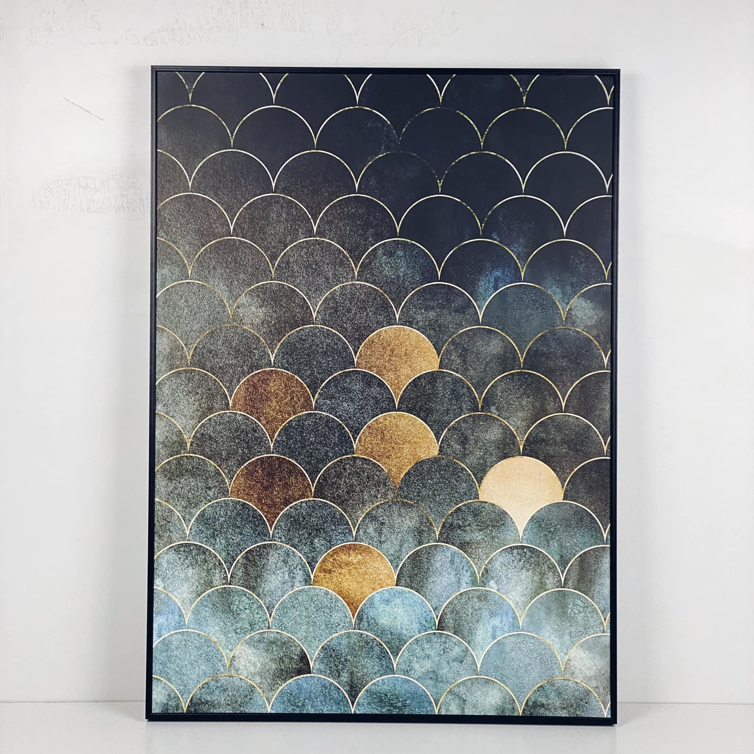 Постер Абстрактний принт з золотом 1 в рамкі AR-600