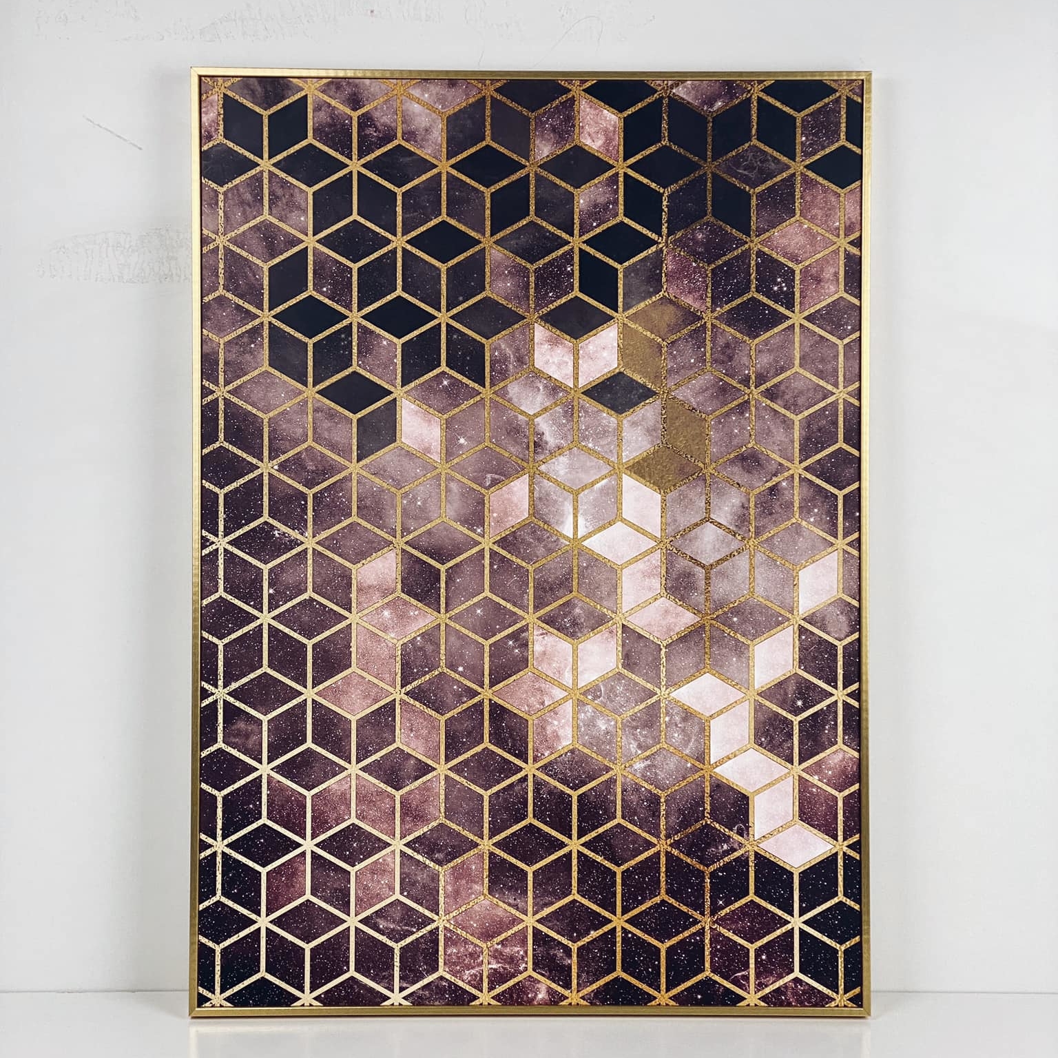 Постер Абстрактний принт з золотом 2 в рамкі AR-602