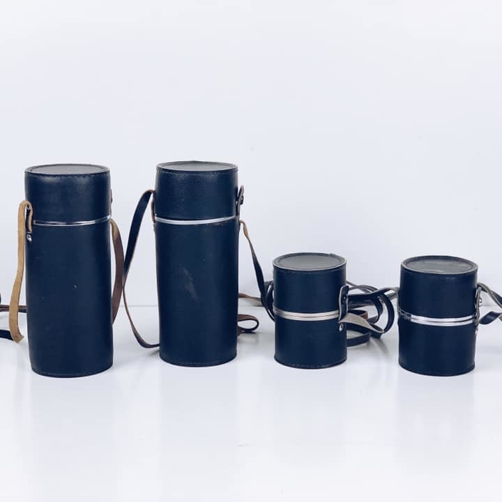 Футляр для об'єктиву чорний натур шкіра вінтаж 2