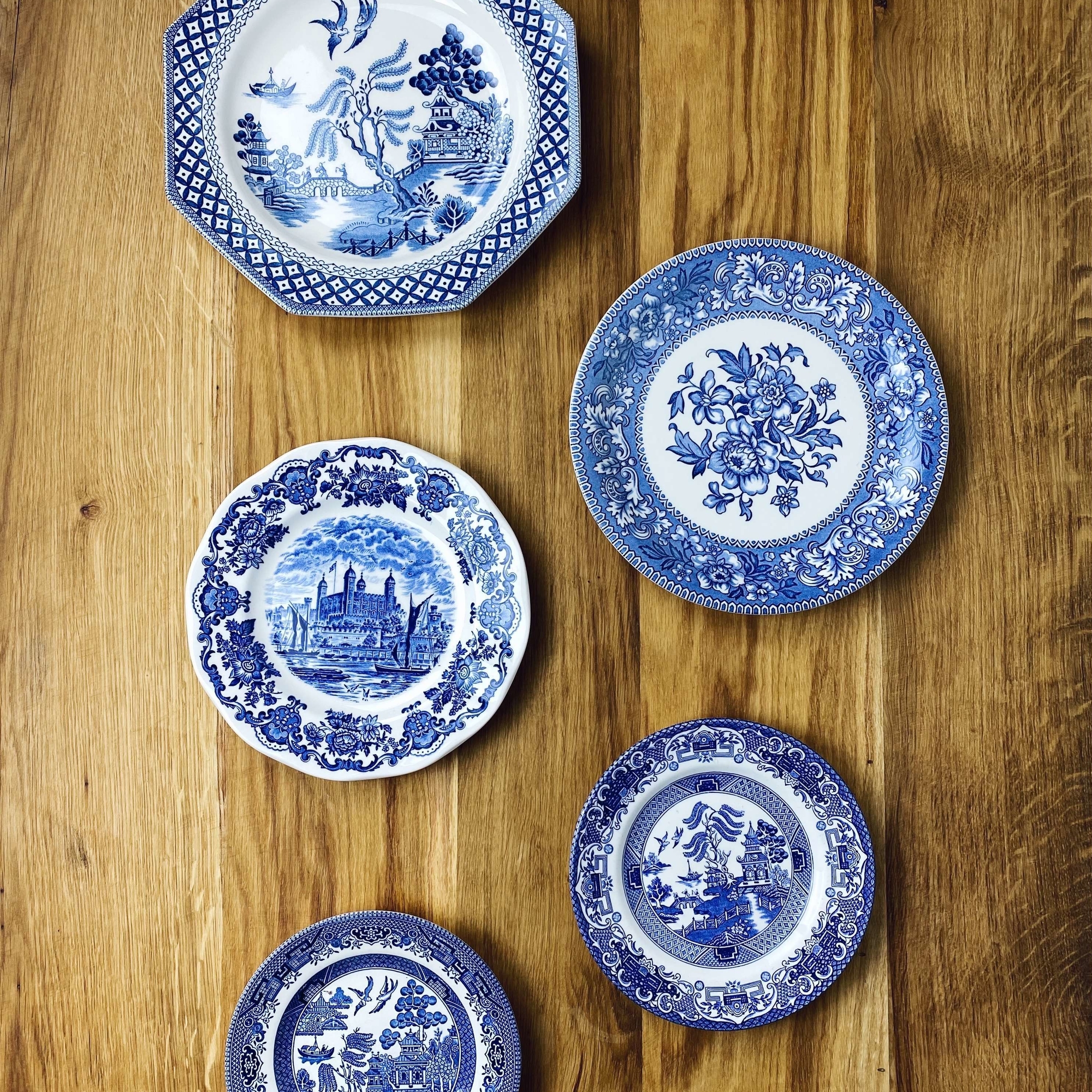 Тарілка Синій мотив 16,5-25 порцеляна вінтаж PP-027