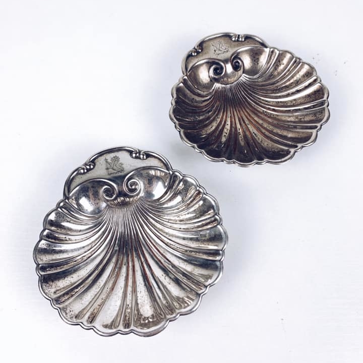 Тарілочка-ікорниця Мушля столове срібло вінтаж SA-023
