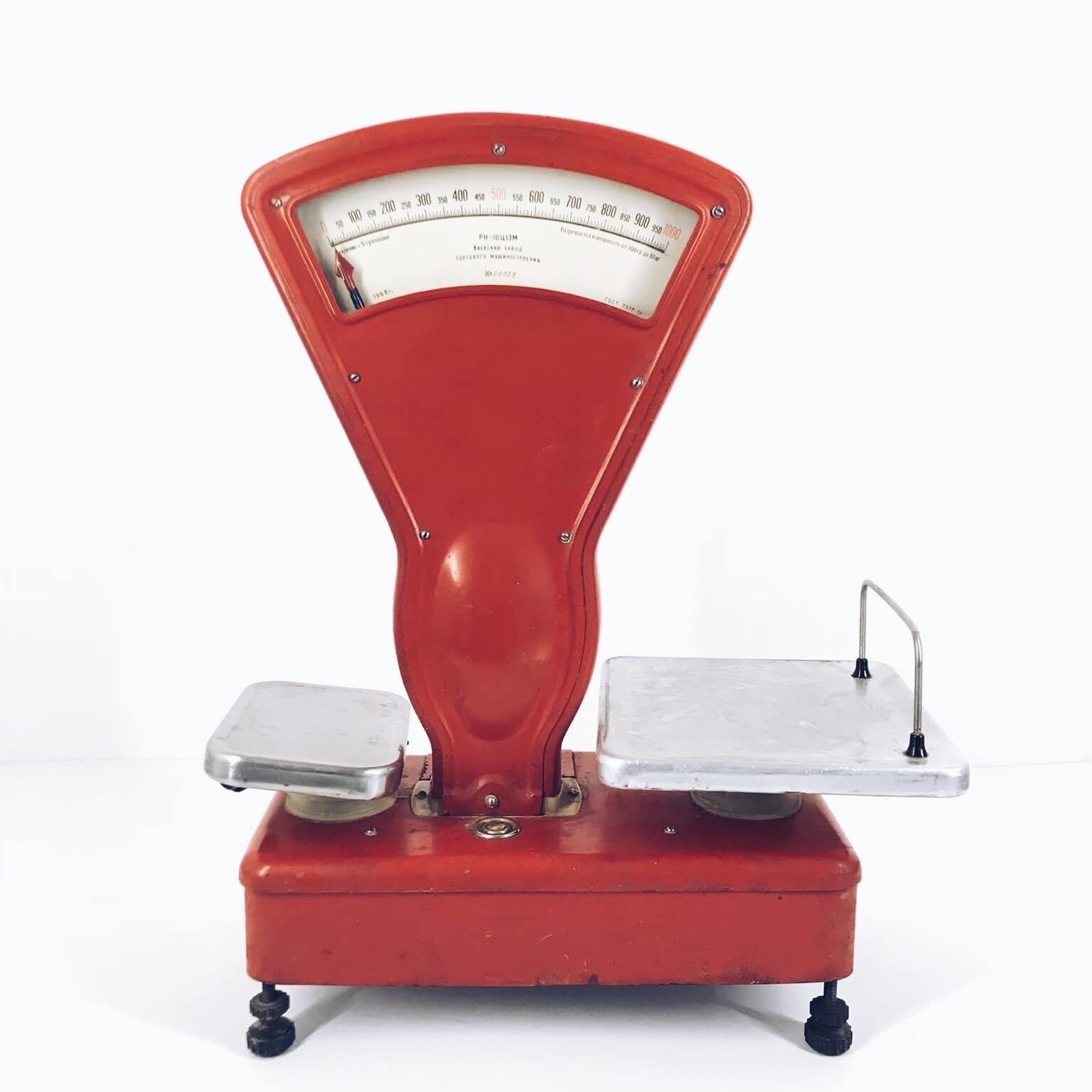 Ваги торгові механічні червоні вінтаж TZ-009
