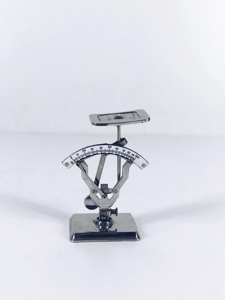 Ваги поштові метал хром вінтаж TZ-018