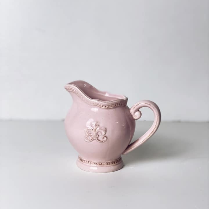 Глечик для вершків рожевий кераміка PP-053