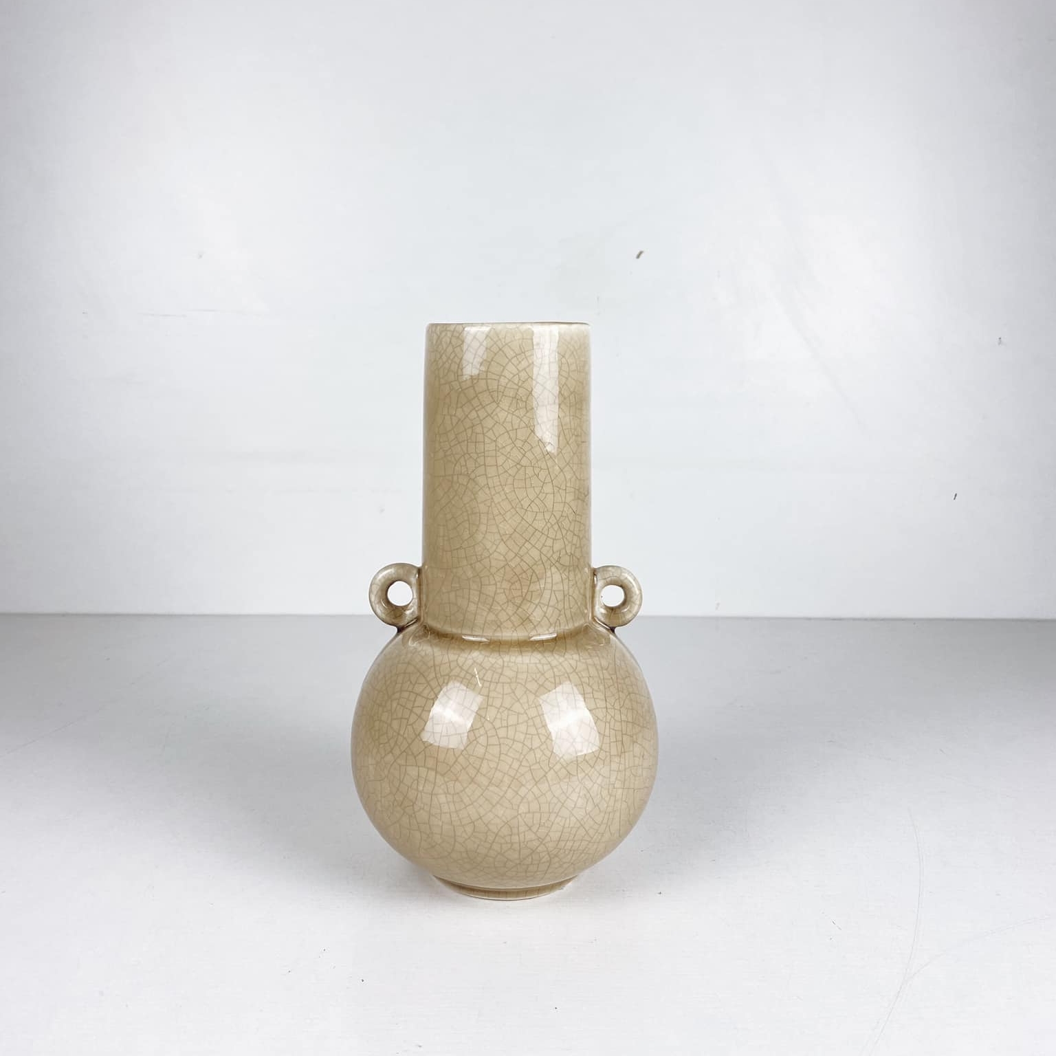 Ваза беж кракелюр кераміка VA-380