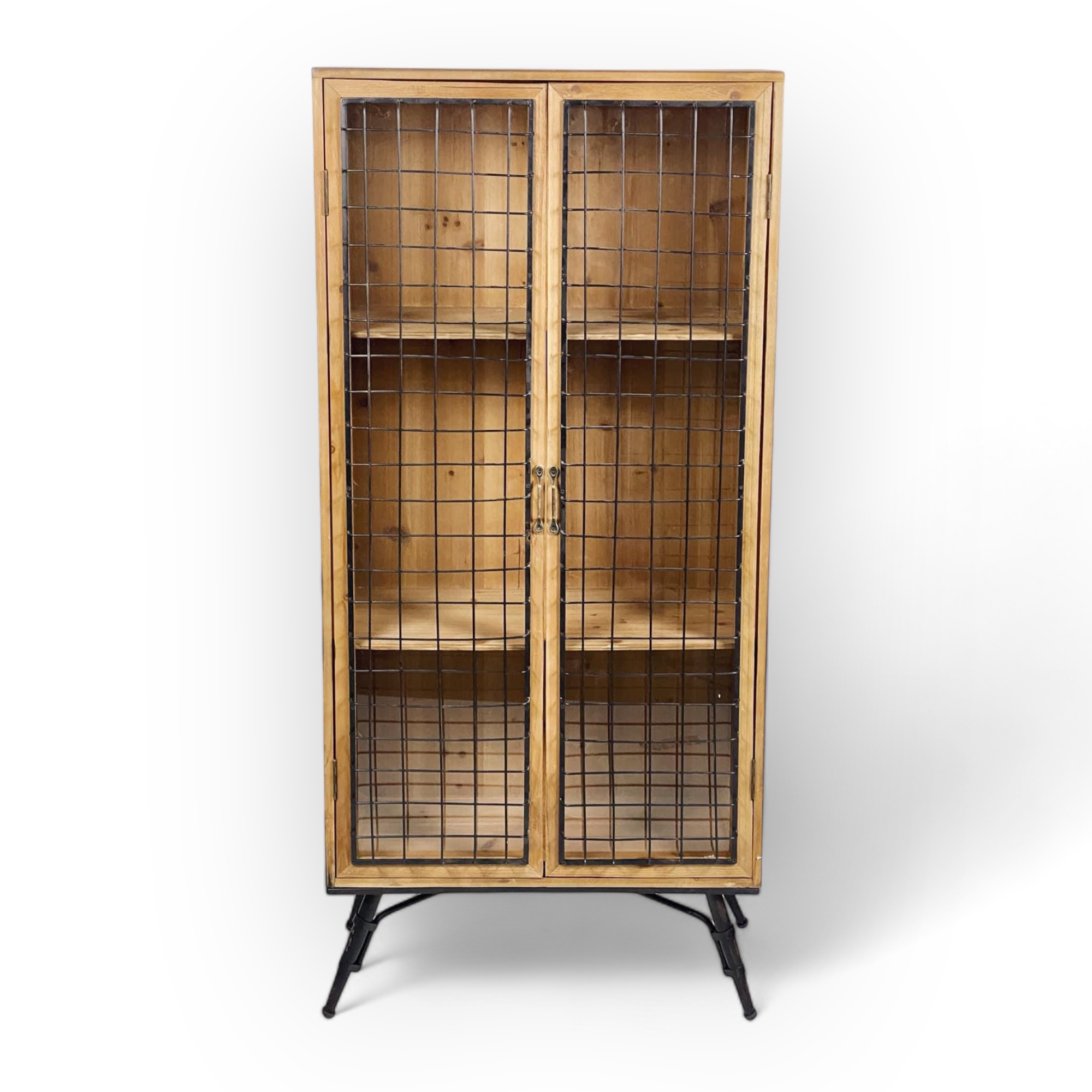 Шафа лофт дерево/метал/скло SR-063