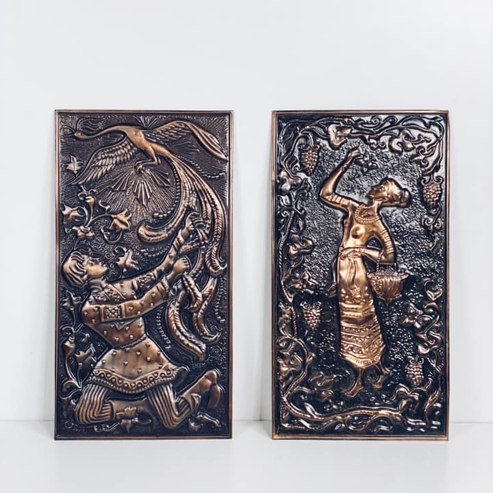 Панно настінее Казки 1 чеканка мідь вінтаж WD-044