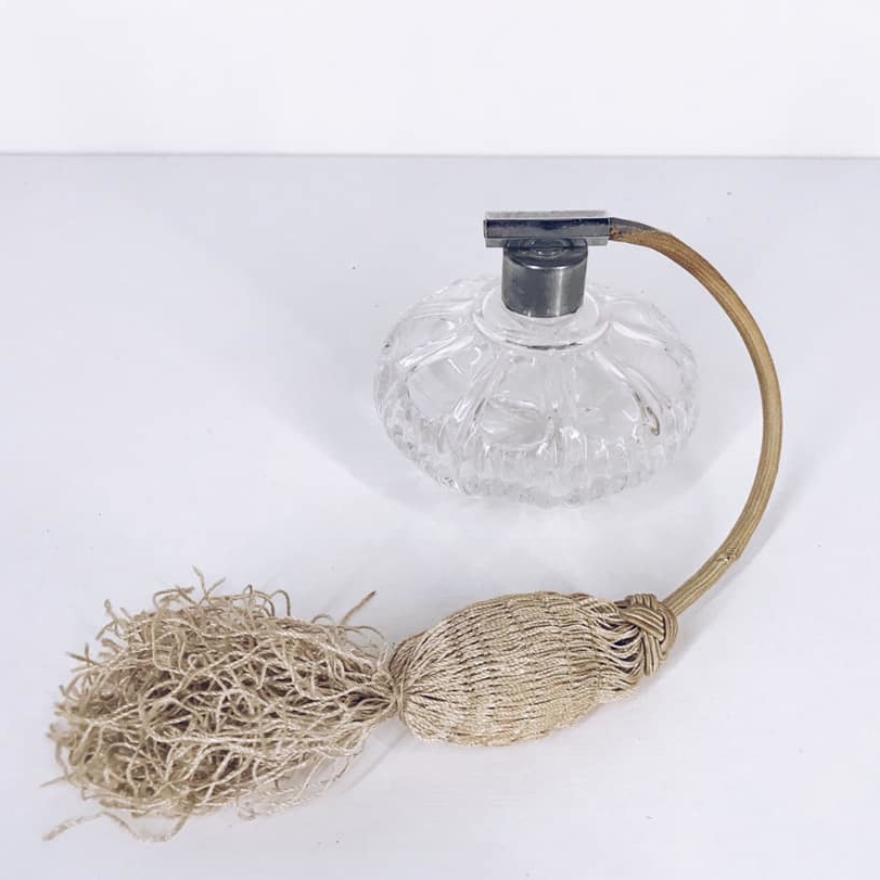 Флакон для парфумів з помпою кришталь вінтаж BR-025