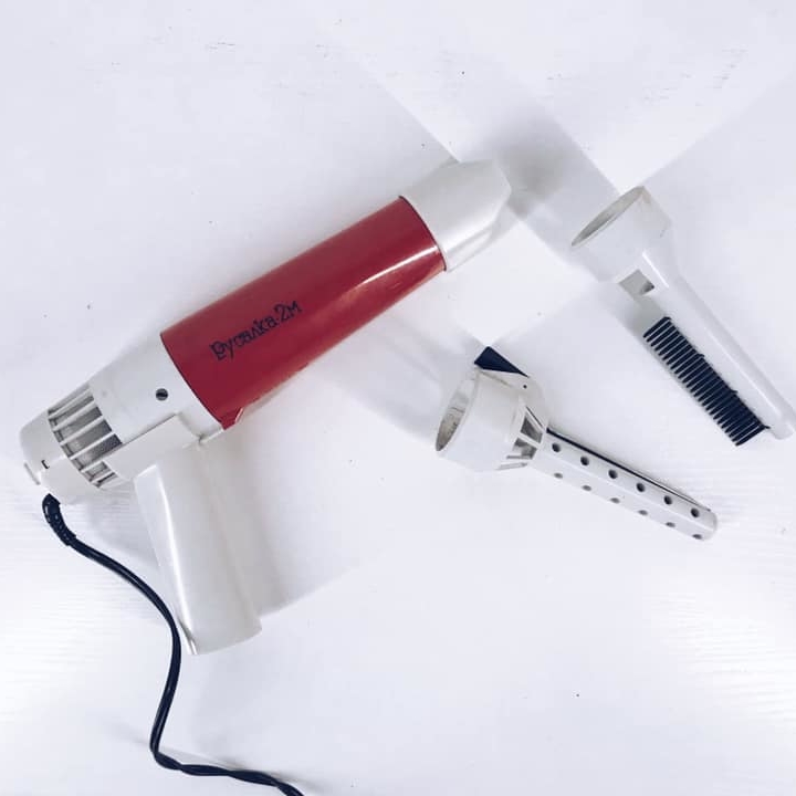 Фен з насадками  червоний вінтаж 1