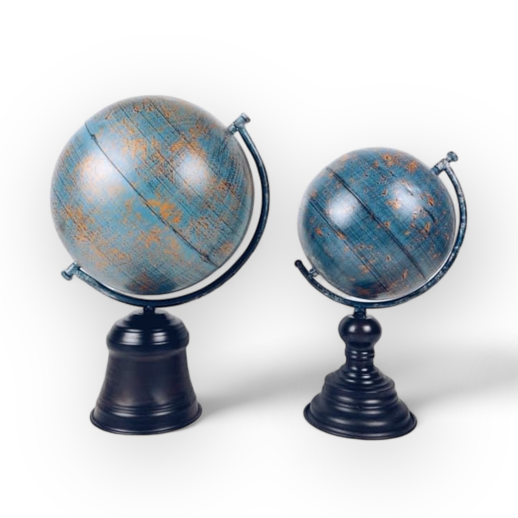 Глобус у вінтажному стилі синій GL-038