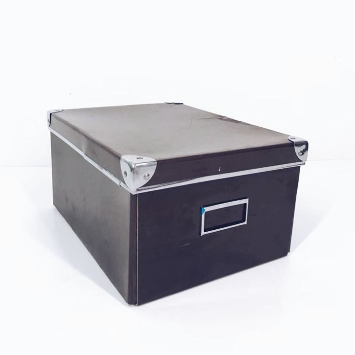 Коробка офісна коричнева  картон/метал