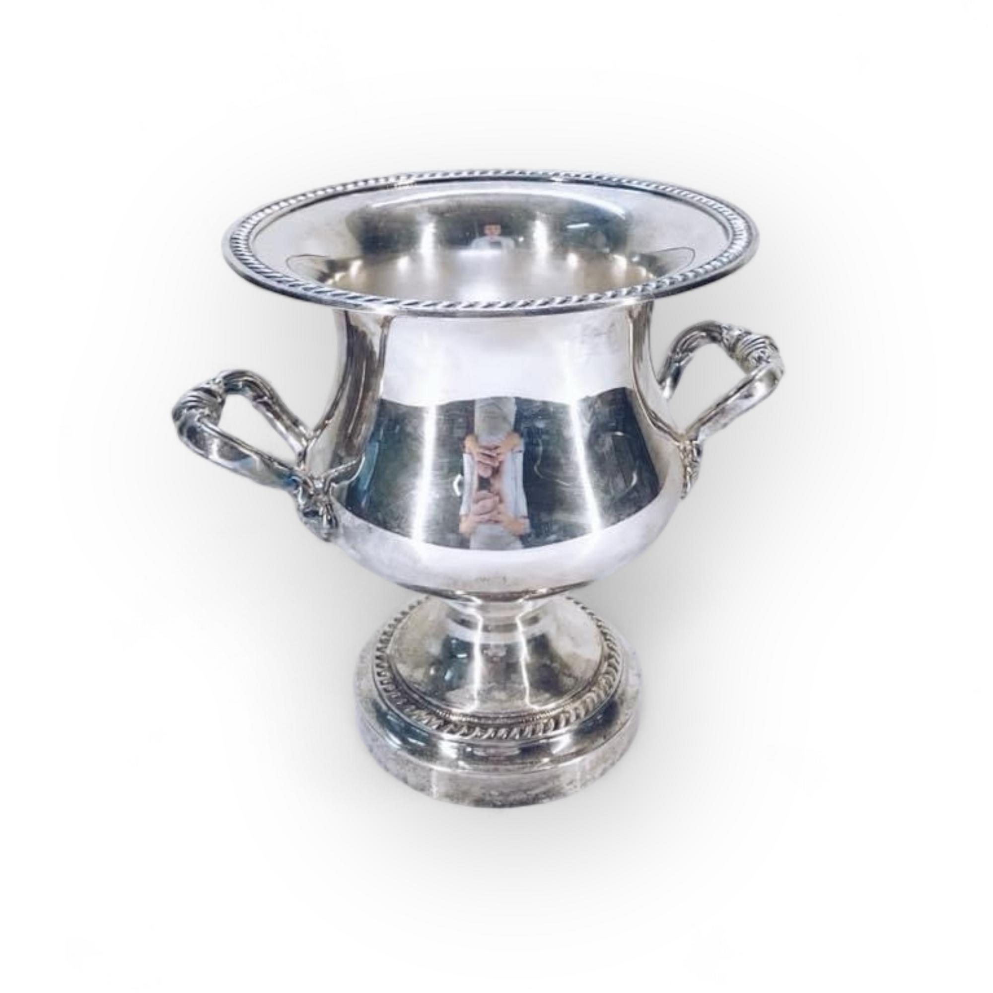 Відерце для льоду/шампанського з 2 ручками стол срібло вінтаж BB-001