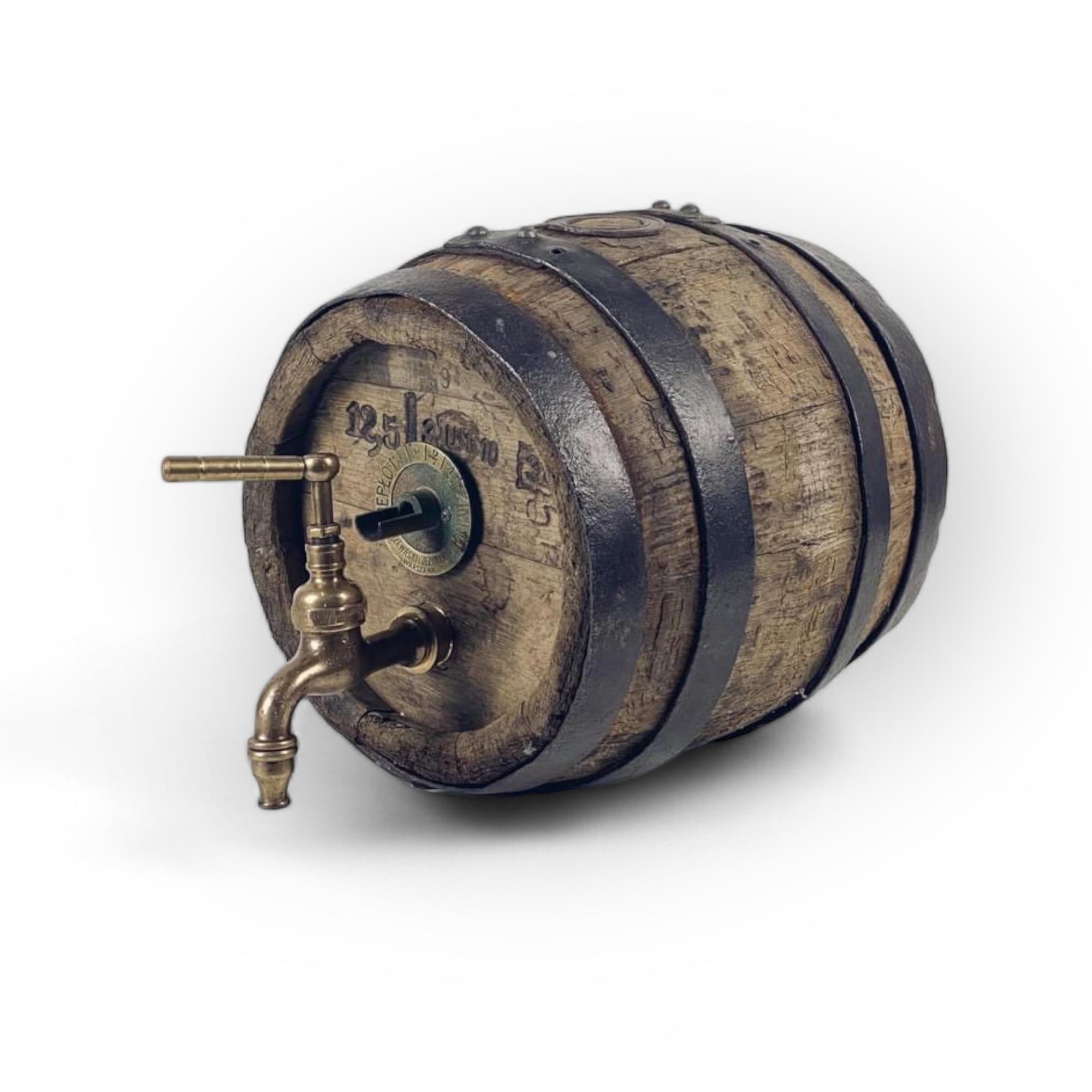 Діжка/бочка для вина мала з краном дерево/метал вінтаж