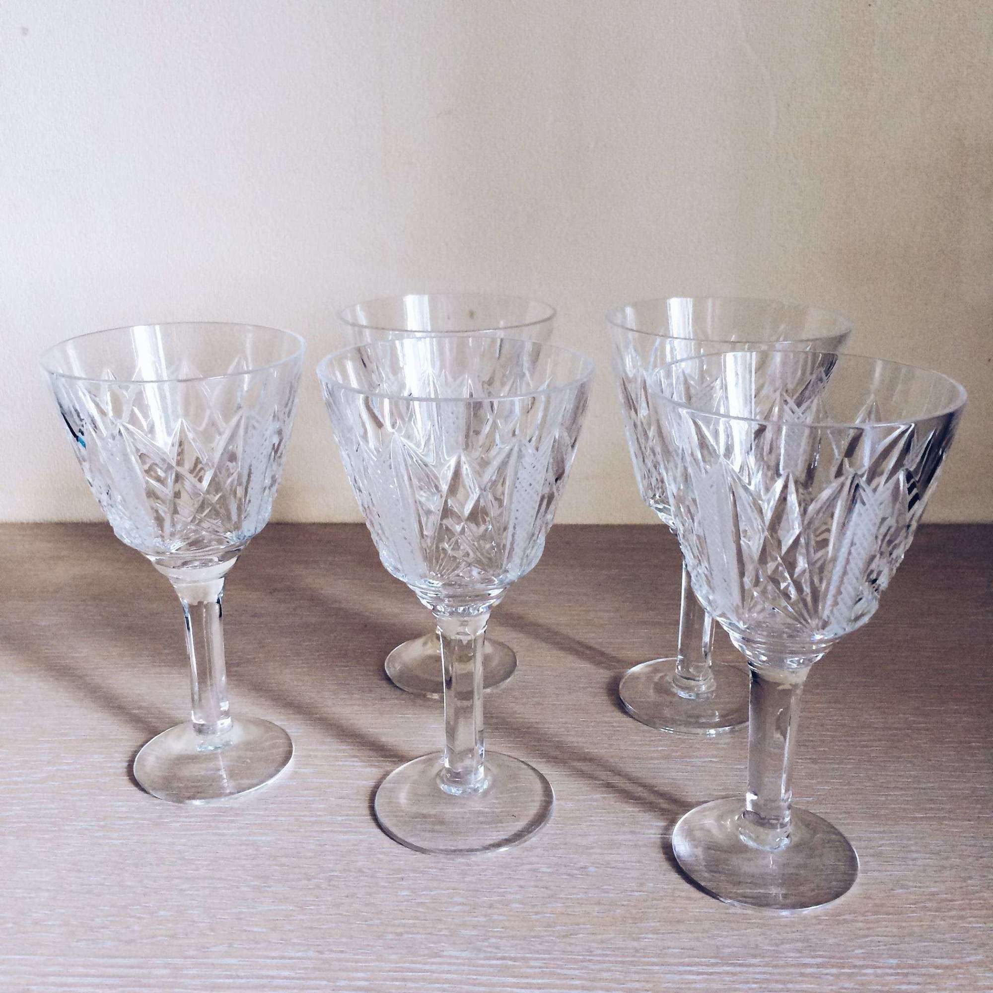 Бокал для вина на ніжці кришталь вінтаж GS-015