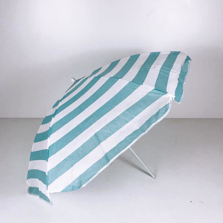 Парасоль від сонця біло-блакитний смуга UM-012