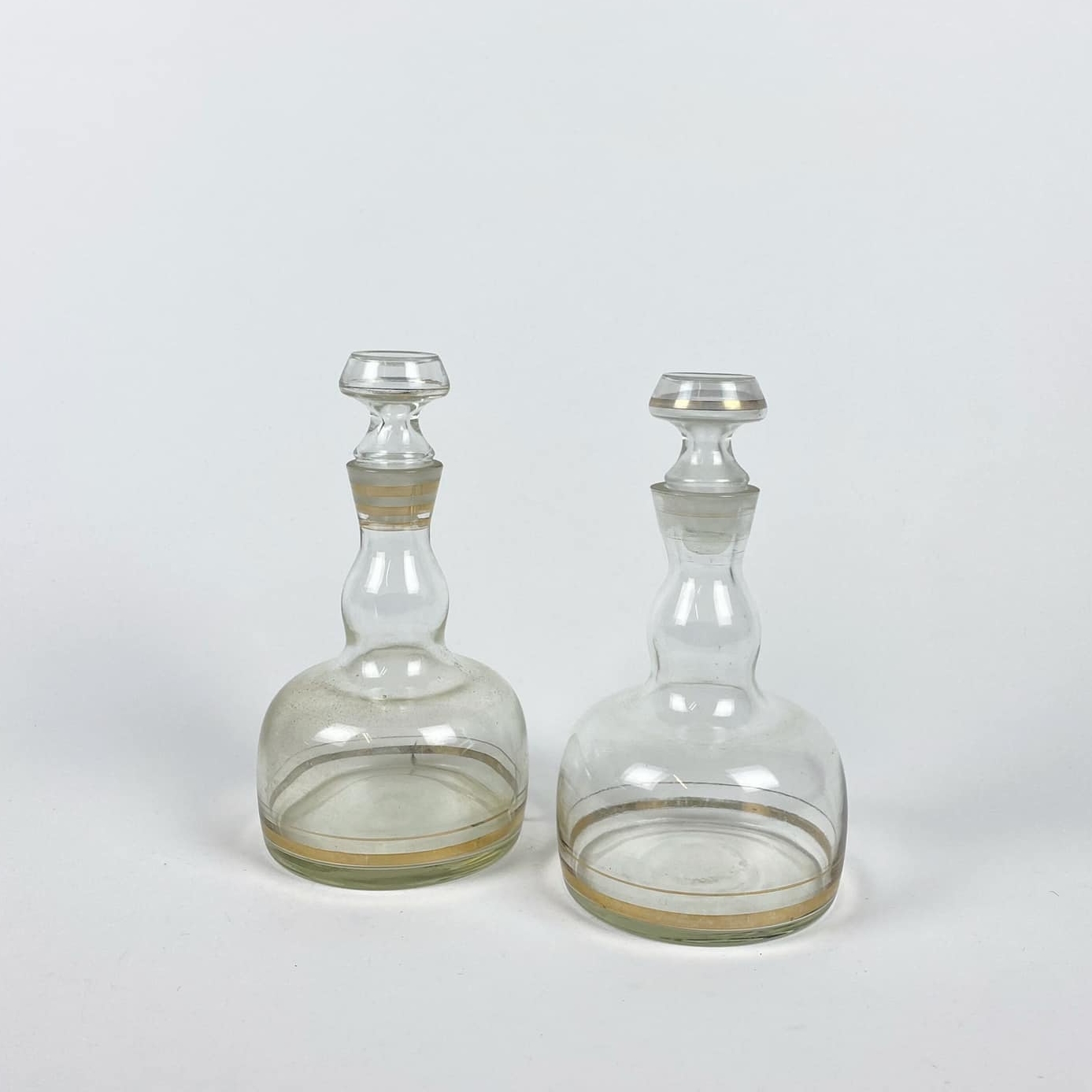 Графин вінтаж скло/золоті лінії вінтаж KF-027