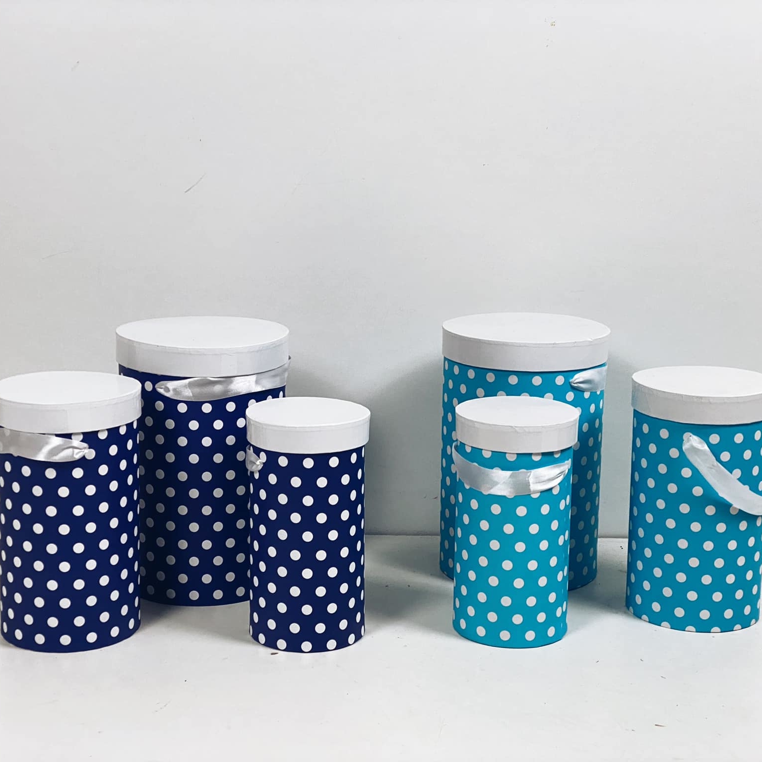 Коробка-циліндр подарункова в горох BX-062