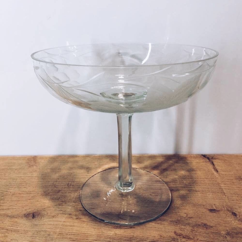 Ваза для фруктів/десертів на ніжці скло вінтаж GS-025