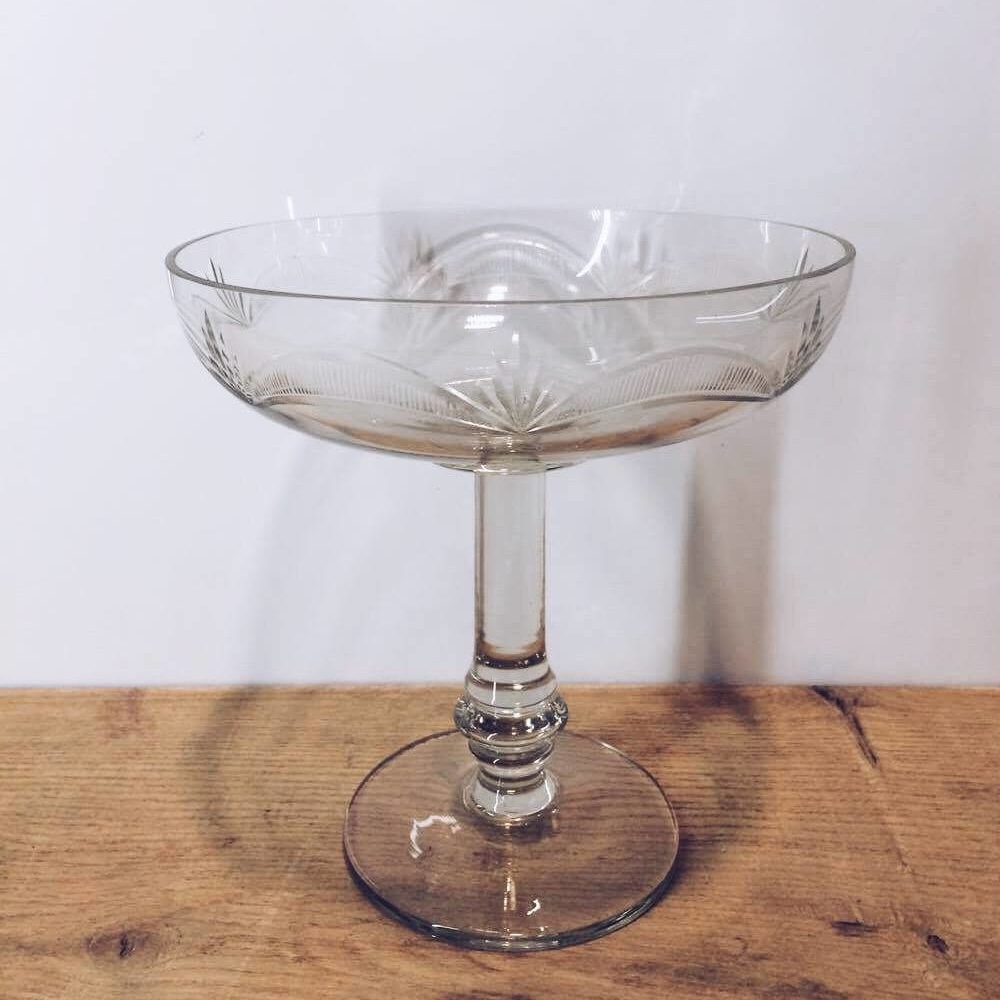 Ваза для фруктів/десертів на ніжці скло вінтаж GS-026