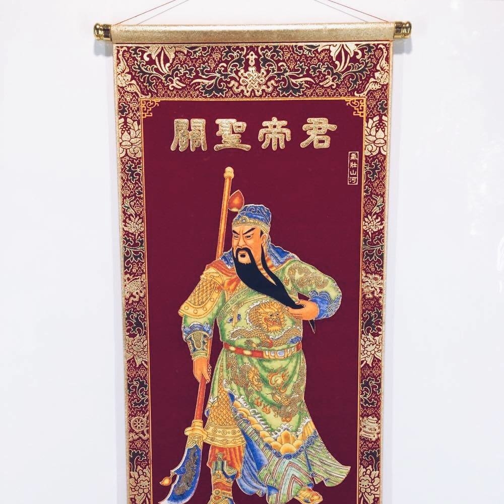 Панно китай червоний/золото/кольоровий текстиль AR-630