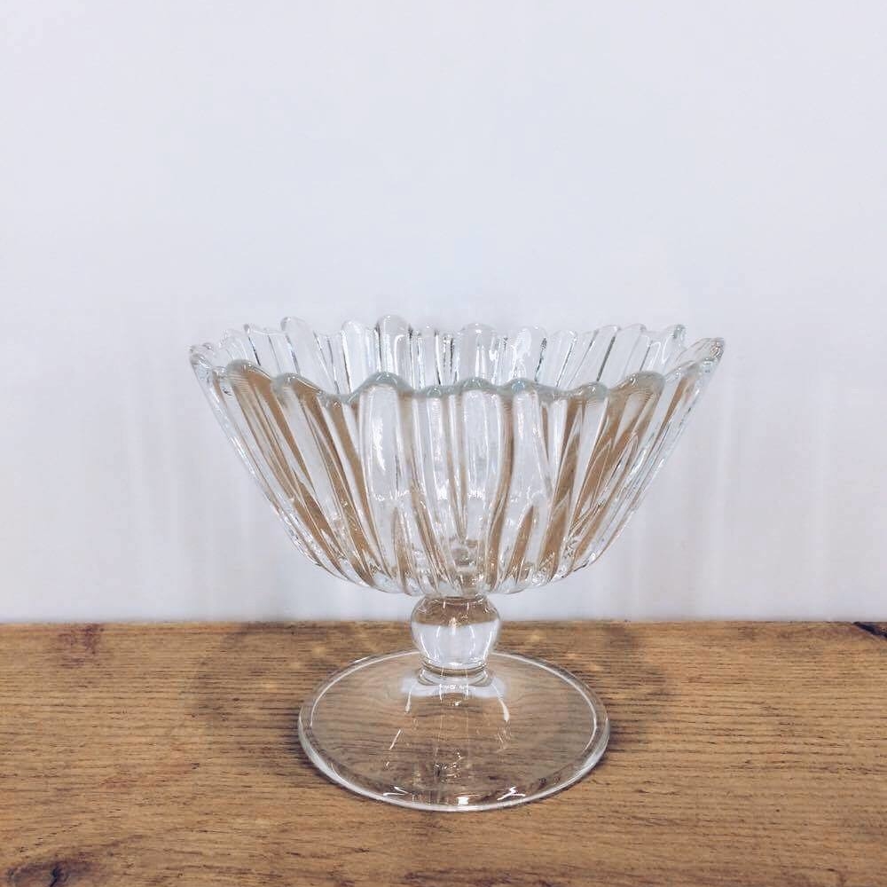 Ваза для десертів/фруктів на ніжці скло GS-031