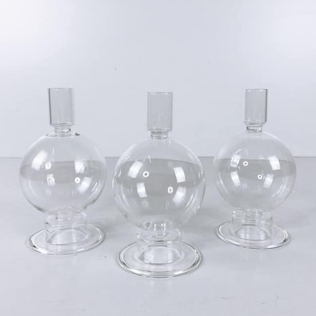 Підсвічник з кулею прозоре скло CA-119