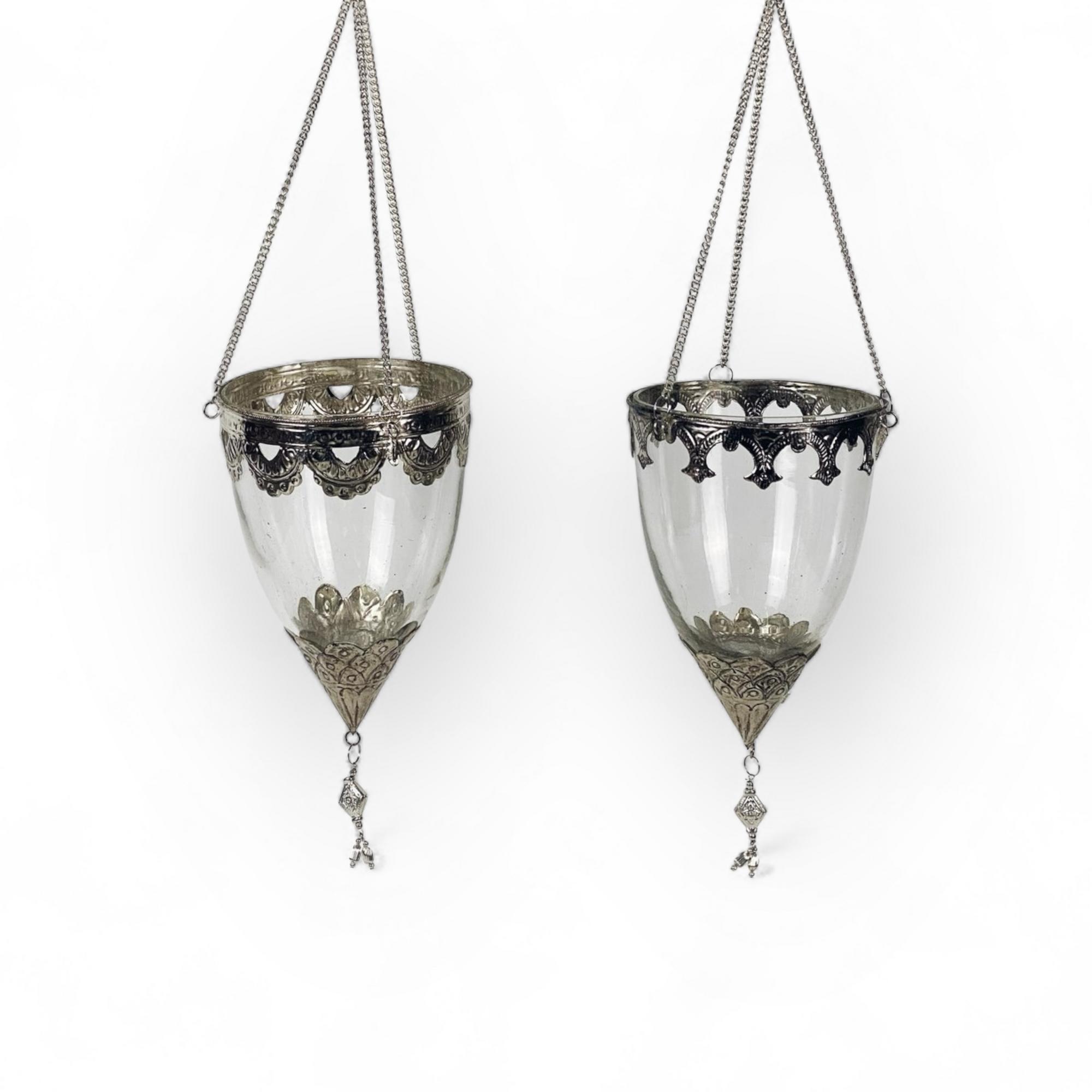 Підсвічник підвісний східний з декором скло/метал CS-056