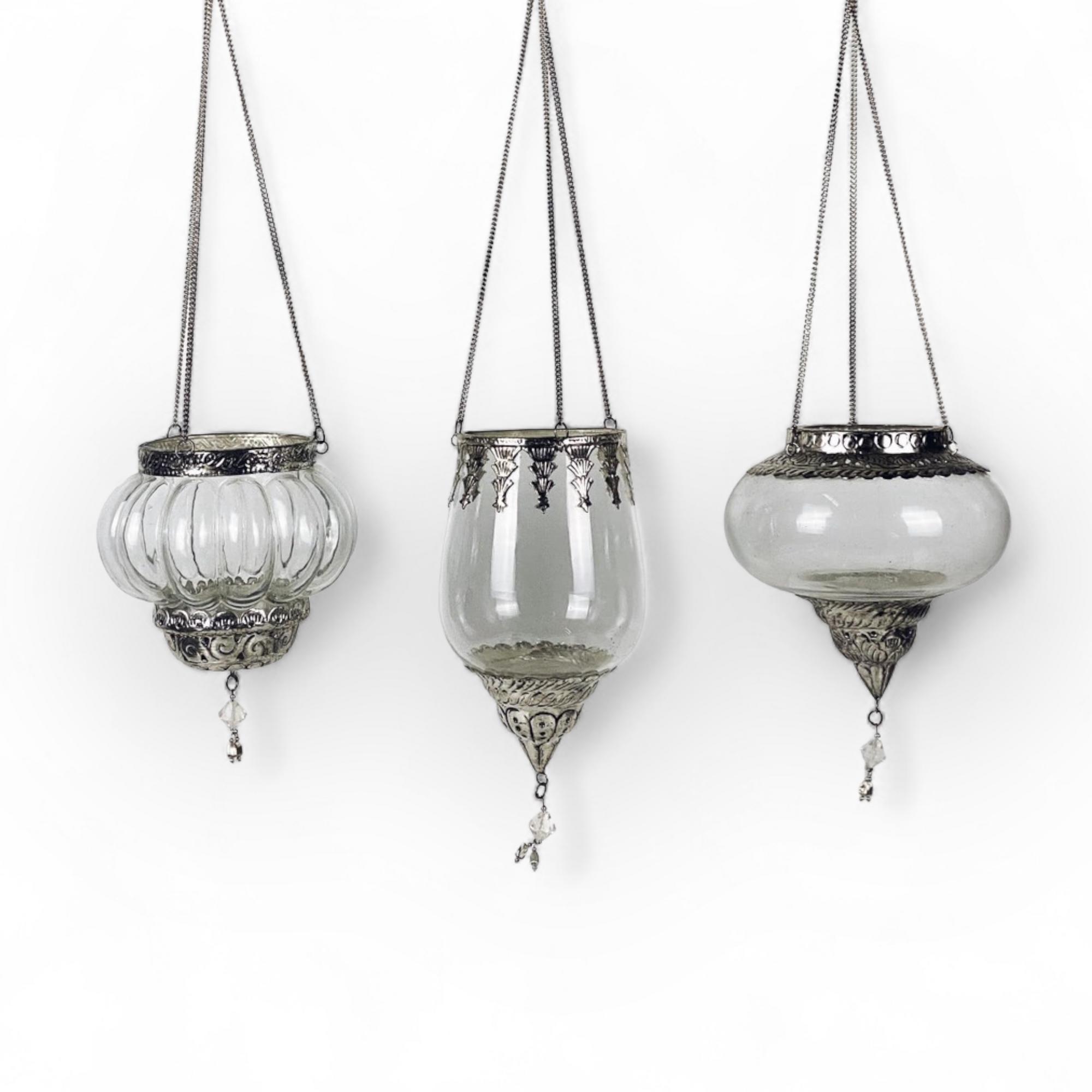 Підсвічник підвісний східний з декором скло/метал CS-057