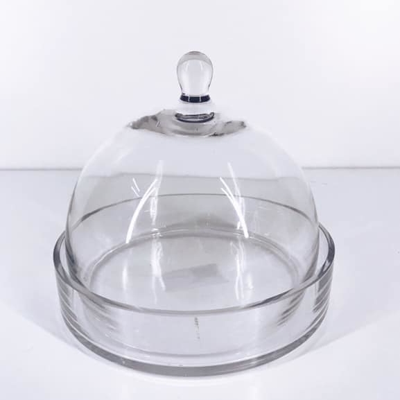 Ємність з ковпаком для десертів скло FP-039