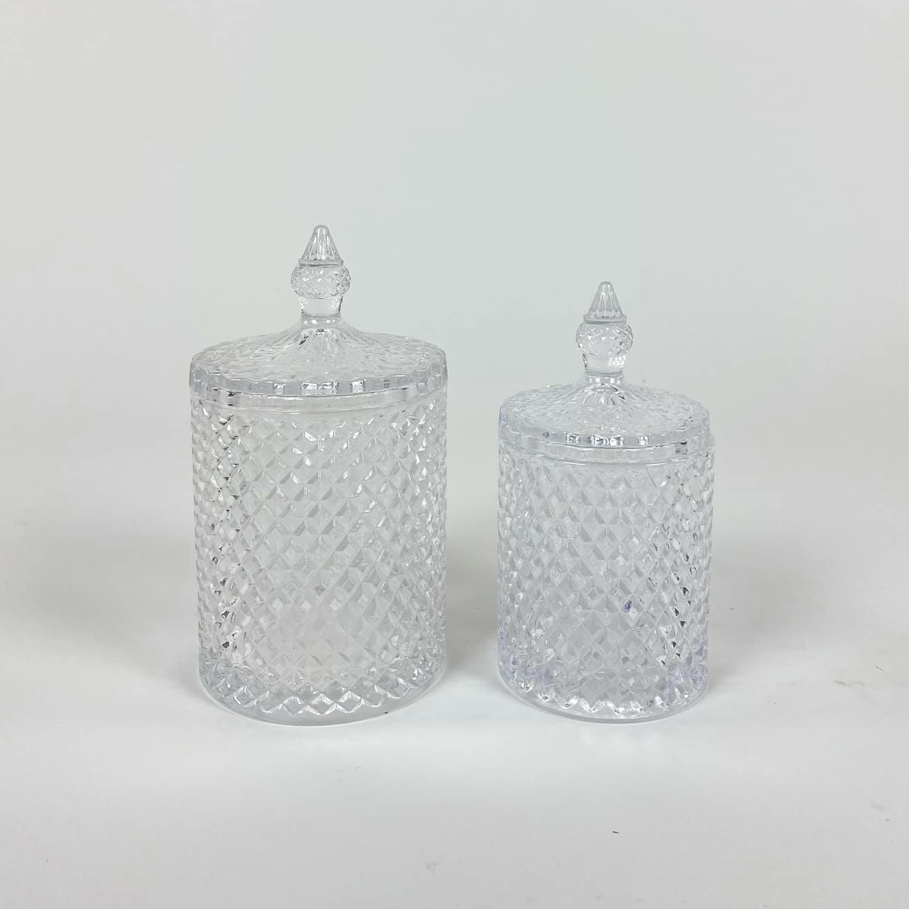 Банка-цукерниця рельєфне скло FP-040