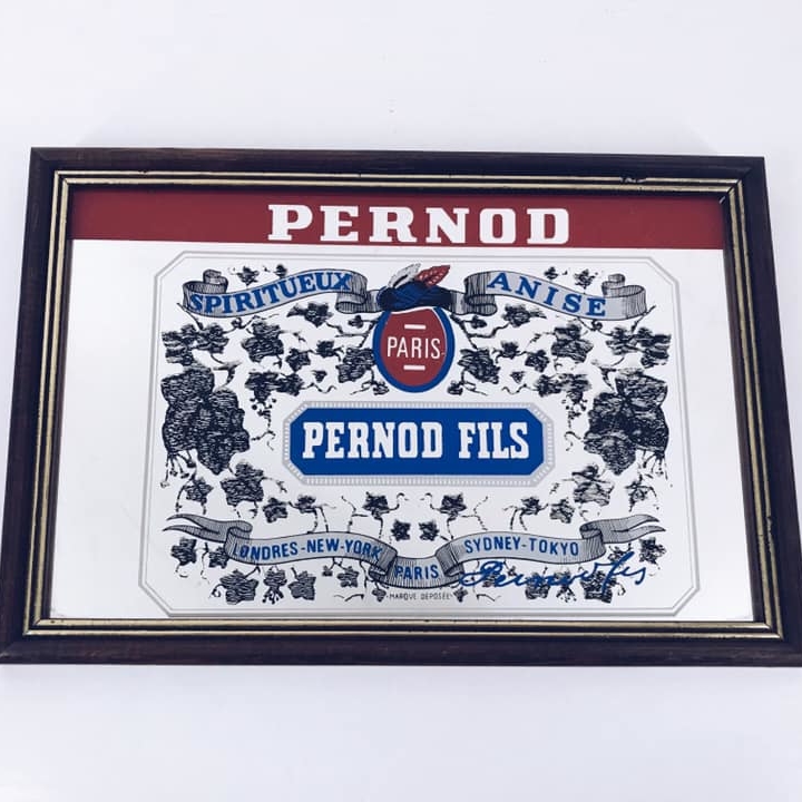 Постер рекламний на дзеркалі в дерев'яній рамі AR-394