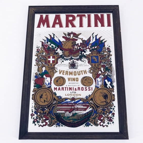 Постер рекламний на дзеркалі в дерев'яній рамі AR-392