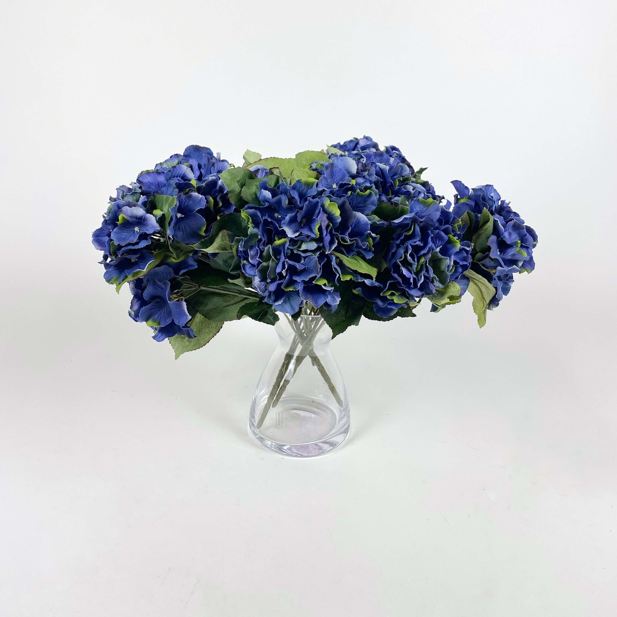 Гортензія штучна синя гілка велика 3 суцвіття FW-233